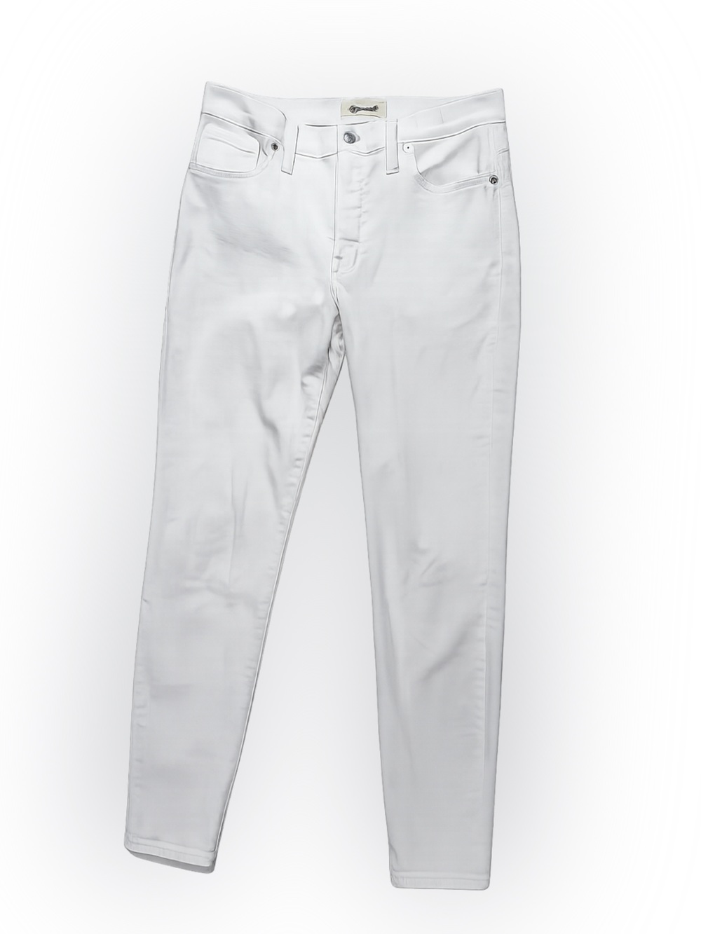 Madewell Tile White Denim Jeans 9” High-Rise Skinny Size 29 Great Condition